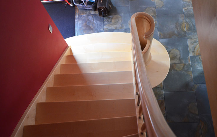 Treppe Holz Ahorn